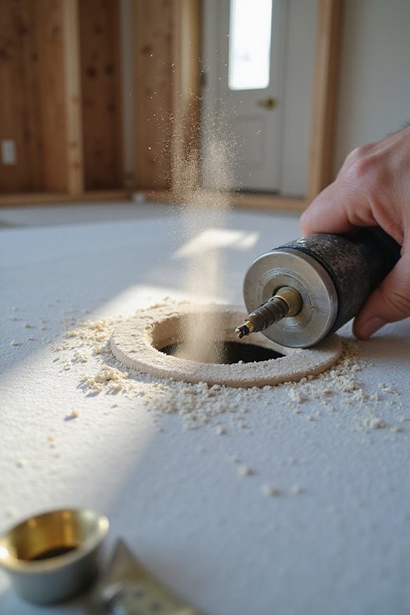 ceiling speaker opening installation