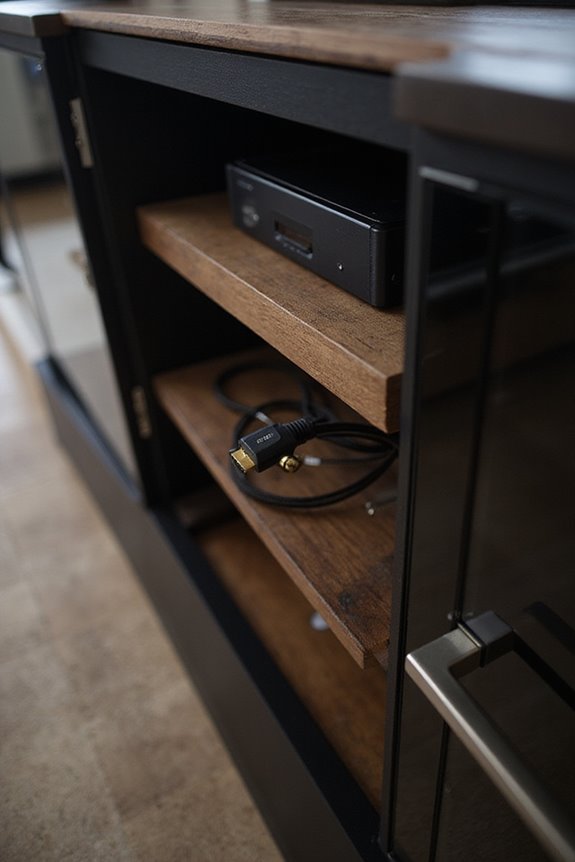 optimized media console storage